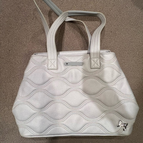 LUG Tempo Matte Luxe VL Tote Bag - Metallic Silver IcePop Stitch - Picture 3 of 14